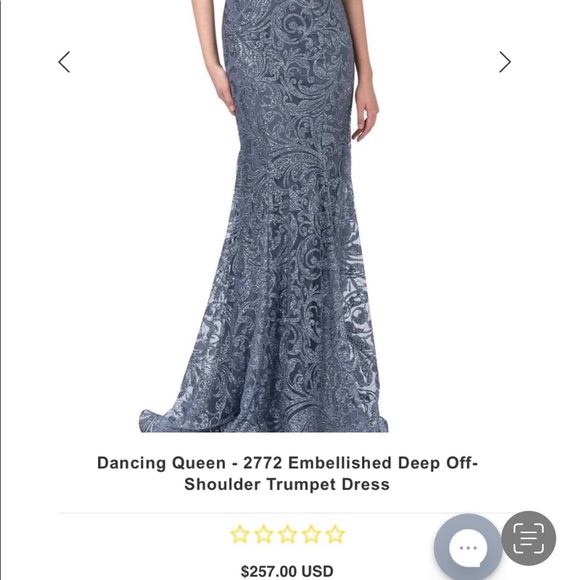 Embellished off shoulder gown - Picture 7 of 7